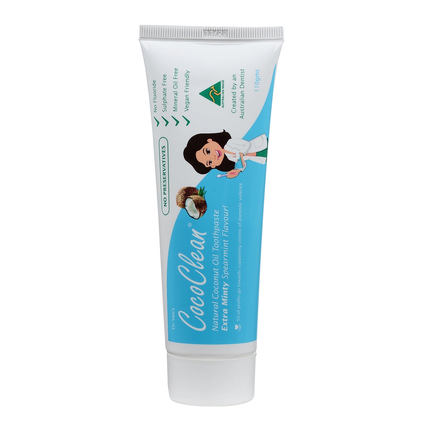 Cococlean Toothpaste, Extra minty, Preservative free