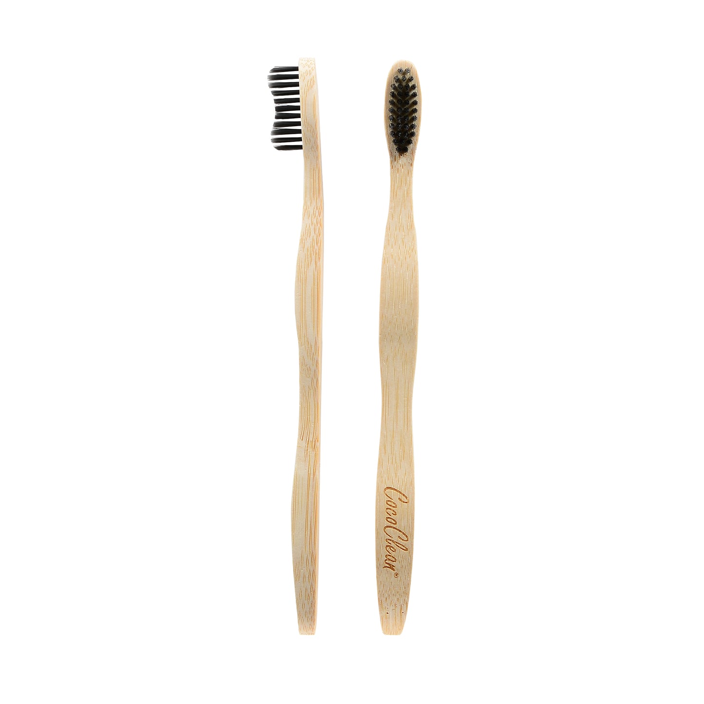Cococlean Eco-friendly Charcoal Toothbrush, fully biodegradable - soft bristles